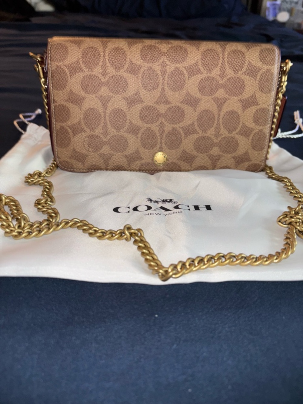 Coach Mila Crossbody in Brown Signature Canvas